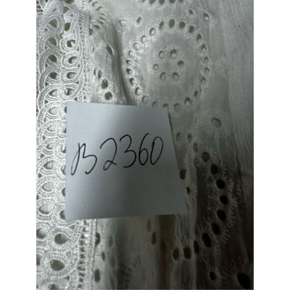 Kona Sol Swim Cover Up Tunic Eyelet Trim White Size L - Picture 8 of 8